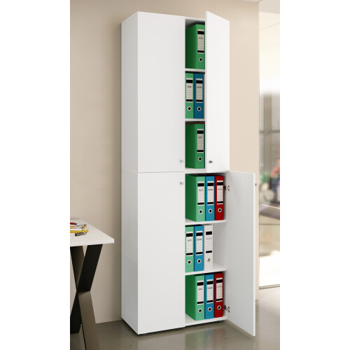 (Chipboard, Grey) Office cabinet file cabinet Lona 6-fold 1