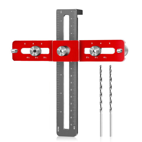 Drill Guide Punch Locator Templates Ruler Adjustable Woodwork Drilling Locator