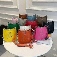(Rose Red) Spring Fashion Ladies Solid Color Simple Small Square Bag Texture Single Shoulder Crossbody Pu Letter Street Bag
