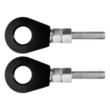 Universal Motorcycle Chain Tensioner Rear Wheel Chain Adjuster Riding Accessory Black
