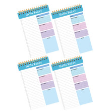 4 Pcs A 5 Spirals Notebooks Stationery Notebooks Daily Planner School Supplies Sky Blue