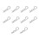 R Shape Spring Cotter Pins Set R Clip Fasteners 10pcs for Bolt Locking Solution M1.2x22mm 1