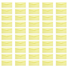 50 Pcs Colorful Envelopes 8.6x4In for Business Letterhead, Invitations, Medium yellow