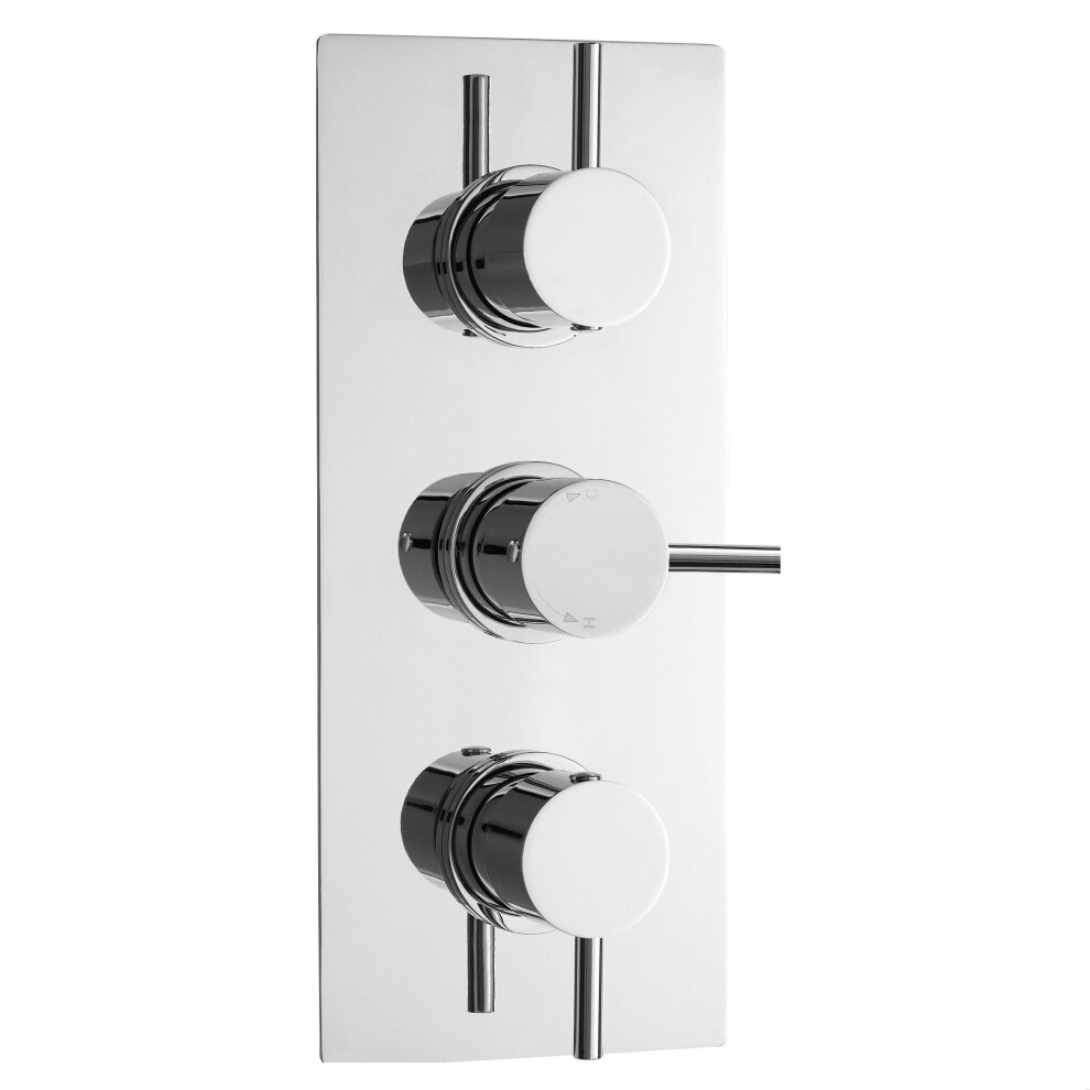 Balterley Round Concealed Triple Thermostatic Shower Valve (2 Outlets) - Chrome