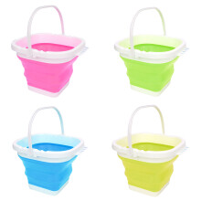 Washing Buckets Easy Carry Portable Bucket Painting Folding Bucket for Mixed hair square