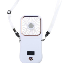 Adjustable Folding Fan Small Cooling Electric Fan 3 Gear Builtin 3000mAh Battery White
