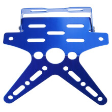 Versatile Motorcycle Number Plate Brackets with Simple Installation for Ridings Blue