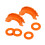 2 Pack DRing Shackle Isolators with 4 Pieces Washer for Standard 3/4" Shackle Orange 1