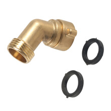 Sturdy 3/4 Brass Hose Elbow Fitting Twist Prevention Design Fits Standard Tubes 2