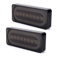 Tail Brake Lamp Trailer Truck 55Leds Rear Light Side Marker Light Waterproof Black