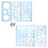3Pcs Kaleidoscope Templates Rulers with Protractor Wave Edges 30 Unique Patterns 1