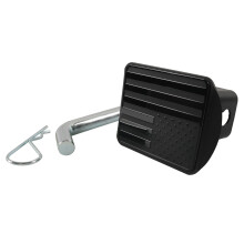Black Aluminum Tow Trailer Hitch Cover Plug for w/ American Flag Fit 2" Receiver