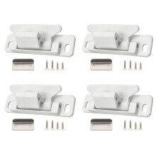 Caravans Car Motorhome Campers Main Door Gate Push Catch Retainer Clip Holder White 4 Sets