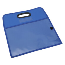 Transparent Write And Wipe Drawing Board Dry Brush Bag Pocket For Teaching Kids Blue