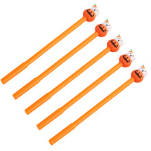 5Pcs Halloween Themed Gel Pen 0.5MM Tip Smooth to Write School Office bear pumpkin