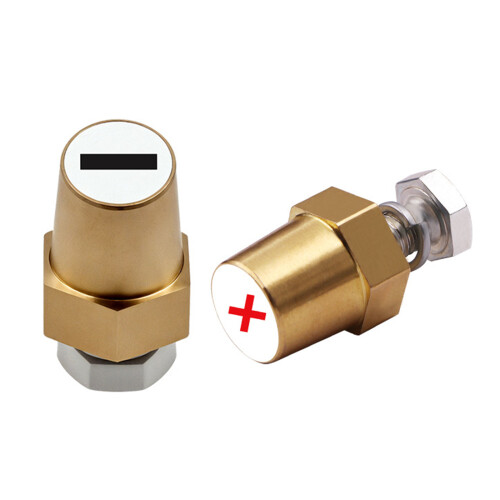 Battery Poles Adapter Terminal Connector Brass Positive Negative Electrical Clamp