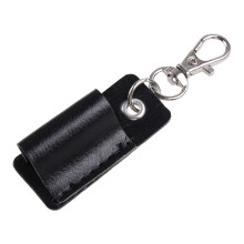 Leather Badge Pencil Holder Leather Pen Holder for Badge Pen Holder Keychain Black