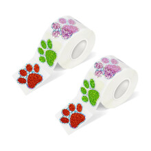 1000 Pcs Dog Paw Labels Dog Paw Sealing Stickers Dog Paw Gift Wrapping Stickers Color
