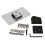 Motorbike Replacement 3 Hole Laydown License Plate Mounting Bracket Kit Silver 1