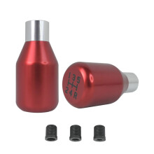 Aluminium Car Manual Transmission Gear Shifts Knob Head Ball Lever Shifter Stick Red long