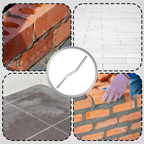 1/2" X 5/8" Masonry Jointer Concrete Jointer Brick Tool Double Ended Masonry Pointing Tofor Cement Pointing Trowel Tools 1