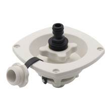 RVs Motorhome Sewer caps with Hose Connection Trailer Drain Water Waste Tanks Caps White