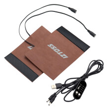 Adjustable Temperature USB Heated Gloves Motorcycles Anti Slip Grip Hand Warmers Brown