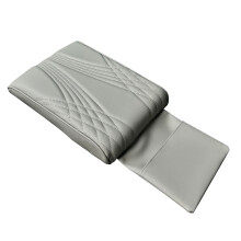 PU Leather Car Armrest Mat Center Console Arm Rest for Protection Gray Angel Style