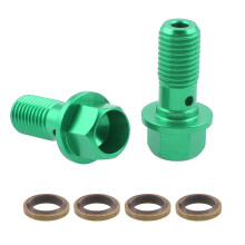 M10x1.25 Brake Caliper Banjo Bolt Oil Drain Screw Motorcycles Brake Hose Screw Green