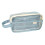 Clear Pencil Case Two Large Compartment, Multipurpose Pen Case Pencil Bag Haze blue 1