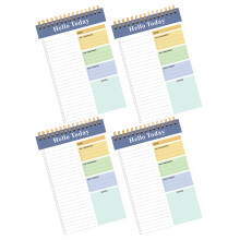 4 Pcs A 5 Spirals Notebooks Stationery Notebooks Daily Planner School Supplies Purple blue