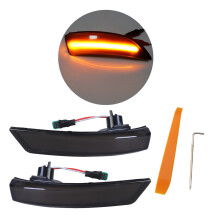 Dynamic Side Marker Blinker Light Car Turn Signal Light Replacement Flowing water yellow