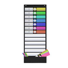 Reversible Dry Erase Cards Pocket for Daily Schedule and Word Study Organizer