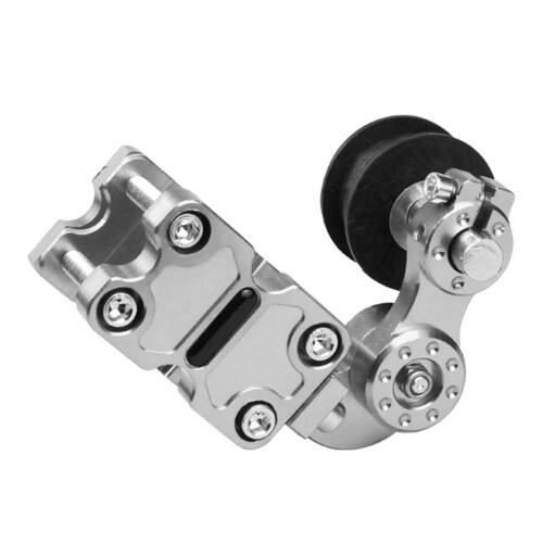 Chain Roller Guide Spring Drive Roller Pulley Slider Tensioner Adjuster Bike Silver