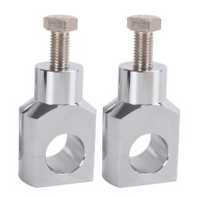 1 Pair Motorcycle Universally Handlebar Risers Mount Handle Clamp 25mm 1'' Adapter Silver