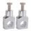 1 Pair Motorcycle Universally Handlebar Risers Mount Handle Clamp 25mm 1'' Adapter Silver 1