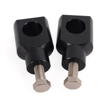 1 Pair 25mm Universally Motorcycle Handlebar Risers Handlebar Clamp Mount Adapter Black