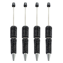 4 Pcs/Set Beadable Ballpoint Pen Rhinestones Bead Pen Writing Pen School Supply Black