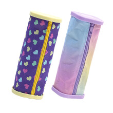 Multipurpose Pen Pouches Pen Case Travel Makeup Bag for Student Adult Purple plus yellow