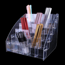 Fashion Clear Acrylic Pen Holder Brush Storage Stationery Display Acrylic pen holder 6