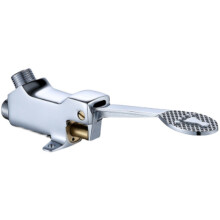 Valve à pédale unique montée au plancher, chrome poli