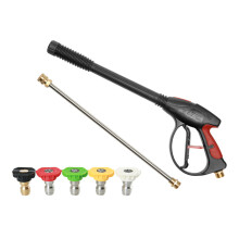 Pistolet de nettoyage haute pression 4000 PSI avec rallonge de rechange, 5 embouts, raccord rapide M22 14 mm et Kärcher pour nettoyeur haute pres