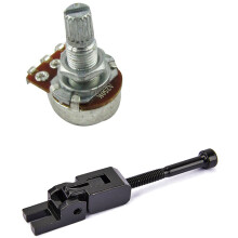 10x Guitar Small Size Pots A250K Potentiometers & 6Pcs Metal Guitar Locked String Saddles for Floyd-Rose Tremolo Bridge