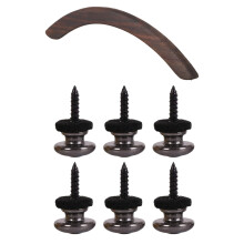 1 Pcs Figured Solid Guitar Arm Rest Guitar Parts Replacement & 6 Pcs Mushrooms Guitar Strap Buttons Strap Locks