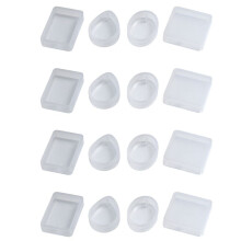 60 Pack Silicone Resin Pendant Mould Jewellery Molds with Hanging Hole for DIY Jewelry Making 5 Shapes
