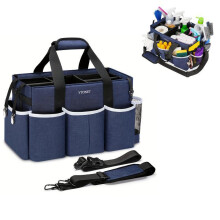 Sac de nettoyage portable pour cadets, grand organisateur de produits de nettoyage avec 4 séparateurs pliables, organisateur de cuisine pour cade