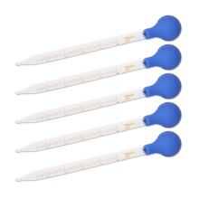 5 Pcs Glass Pipette Dropper 0.5ml, 1ml, 2ml, 3ml, 5ml, 10ml, Liquid 10ml comes with big