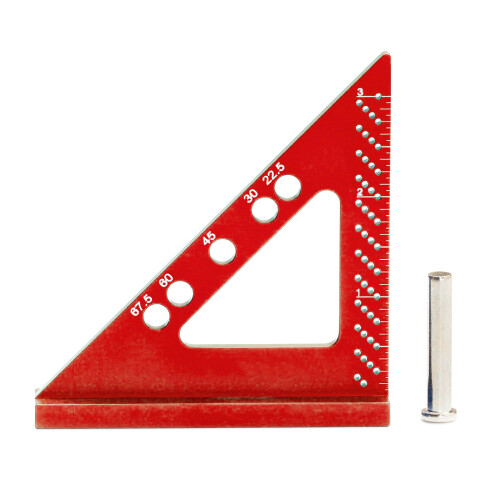 Woodworking Marking Gauge Triangle Ruler Carpenter Accurate 90 Positioning Tool Red
