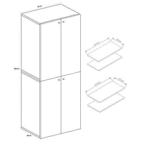 Office cabinet file cabinet Lona 6-fold 2