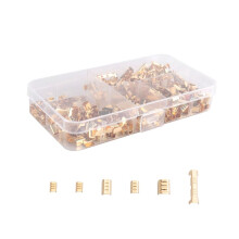500Pcs U Shape Copper Ring Terminals Crimp Kit Non-Insulated Assortment Cable Wire Spade Electric Butt Connector 454TABC